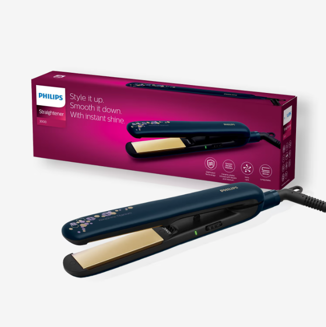 Pheelips BHHS397/40 Kerashine Titanium Straightener With SilkProtect Technology